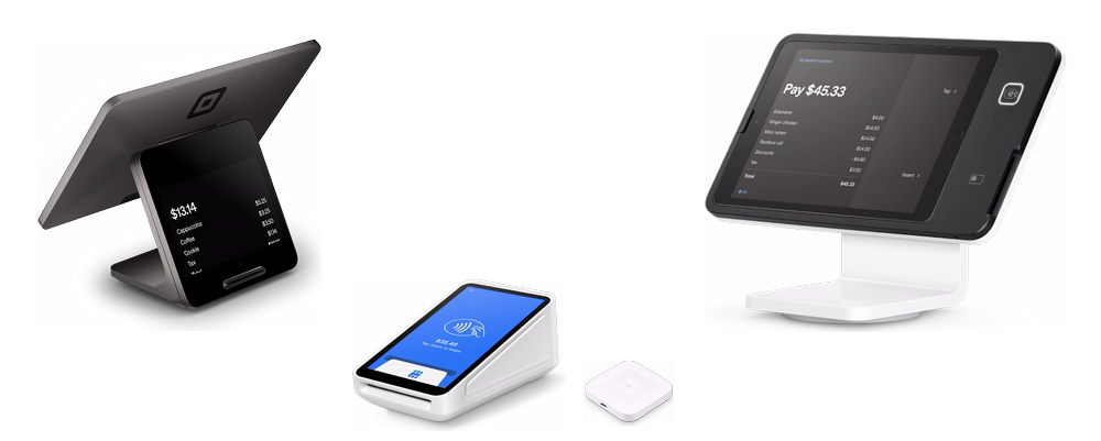 The Square hardware range — Register, Terminal, Reader and Stand